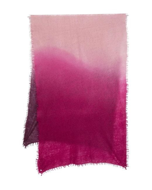 Écharpe À Bords Frangés Mouleta en coloris Pink