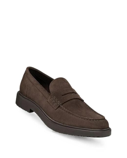 Geox Brown Massimiano Suede Loafers for men