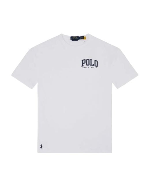 Polo Ralph Lauren White Logo-Print Cotton T-Shirt for men