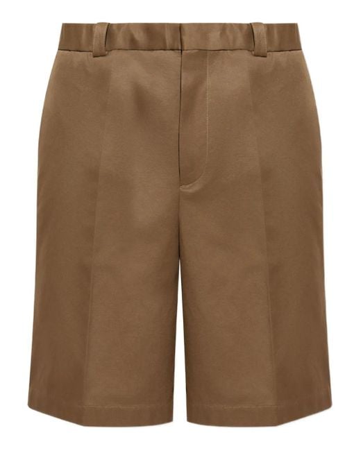メンズ Jil Sander プリーツ ショートパンツ Brown