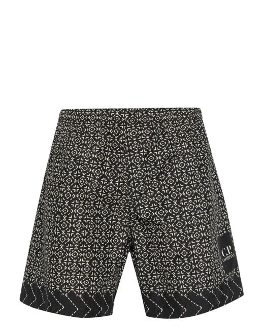 C P Company Gray Flatt Swim Shorts for men