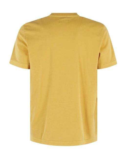 Fay Yellow T-Shirt À Poche Poitrine for men