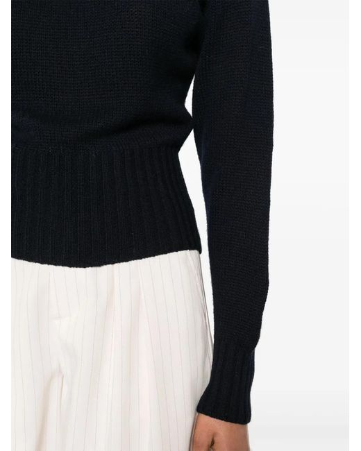 Fabiana Filippi Black Brushed Cashmere Jumper