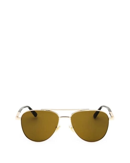 Gucci Metallic Gg1962S Pilot-Frame Sunglasses for men