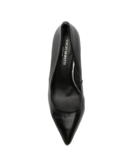 SERGIO MORETTI FIRENZE Black Pointed-Toe Pumps