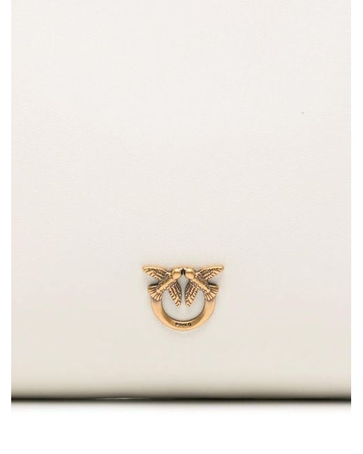 Pinko White Mini Horizontal Clutch Bag