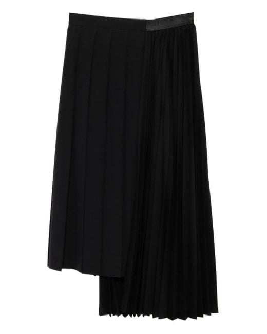 Undercover Black Pleated Midi Skirt