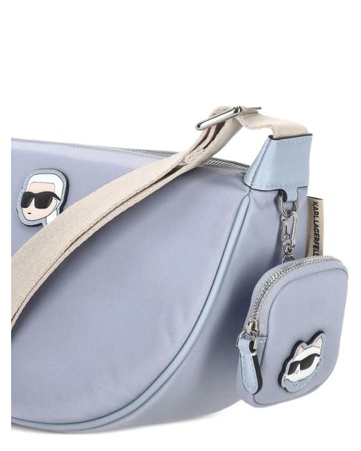 Karl Lagerfeld Schoudertas Met Logopatch in het White