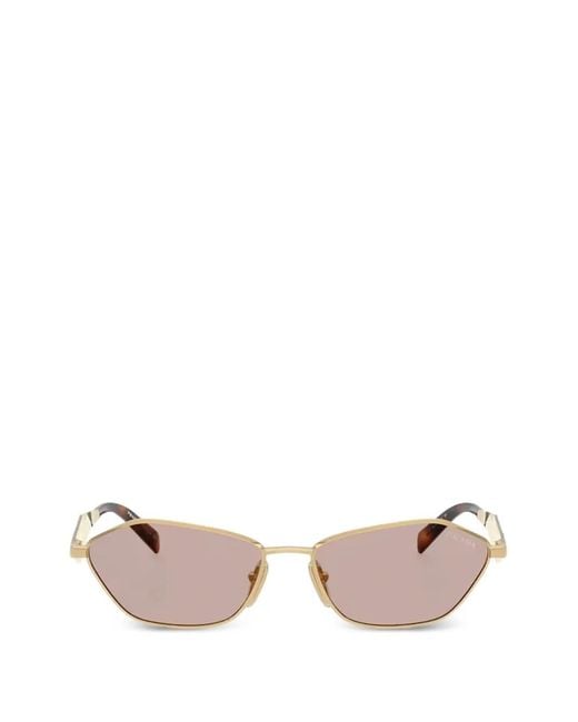 Prada Pink Geometric-Frame Sunglasses