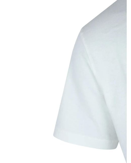 Logo-print cotton T-shirt Stone Island de hombre de color Blue