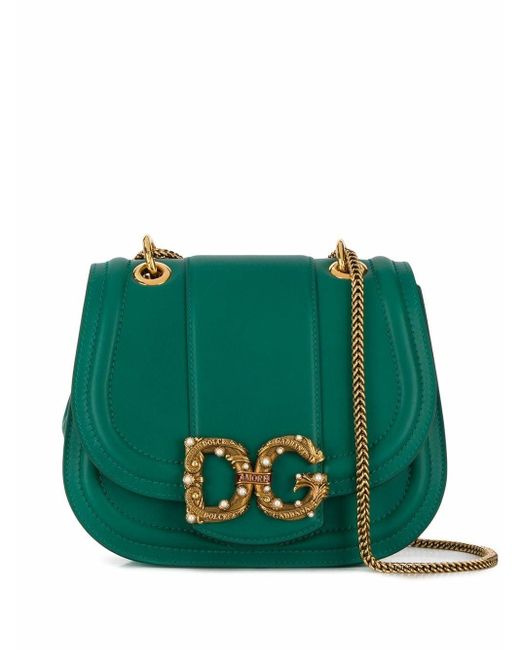 Borsa Dg Amore In Vitello di Dolce & Gabbana in Green