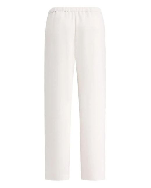F.it White Elastic-Waist Trousers