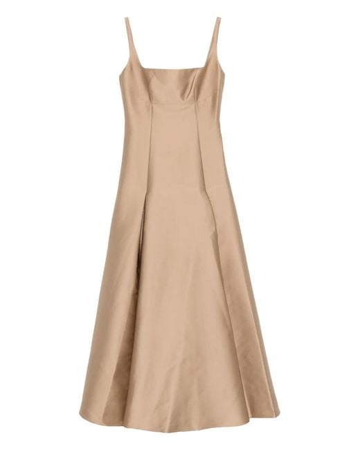 Abito Lungo Con Scollo Quadrato di Roland Mouret in Natural