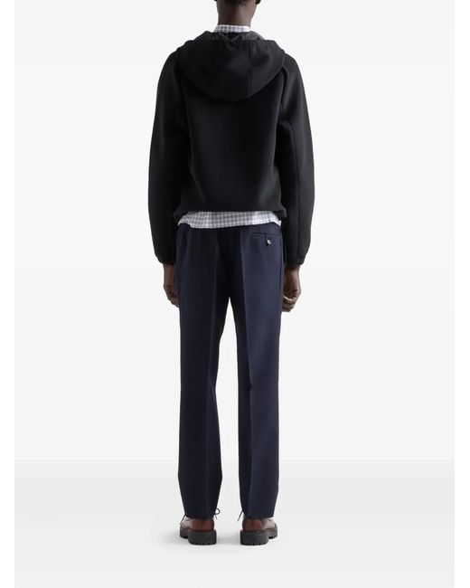 Prada Black Hooded Raglan-Sleeve Jacket for men