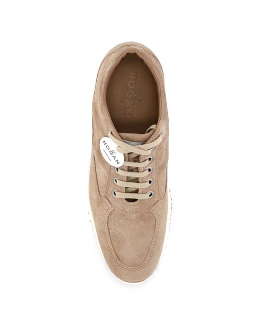 Hogan White Interactive Suede Sneakers