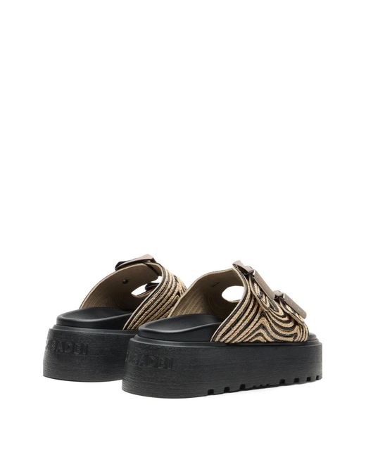 Casadei White Birki Platform Sandals