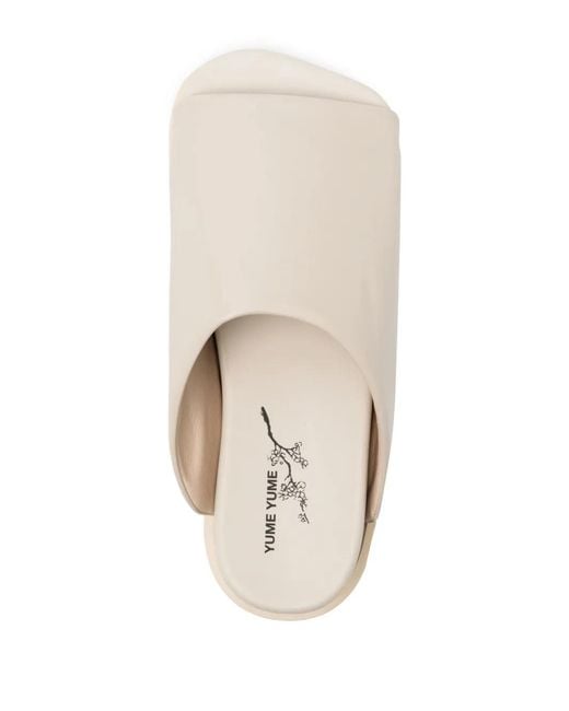 Yume Yume White Finn Leather Slides