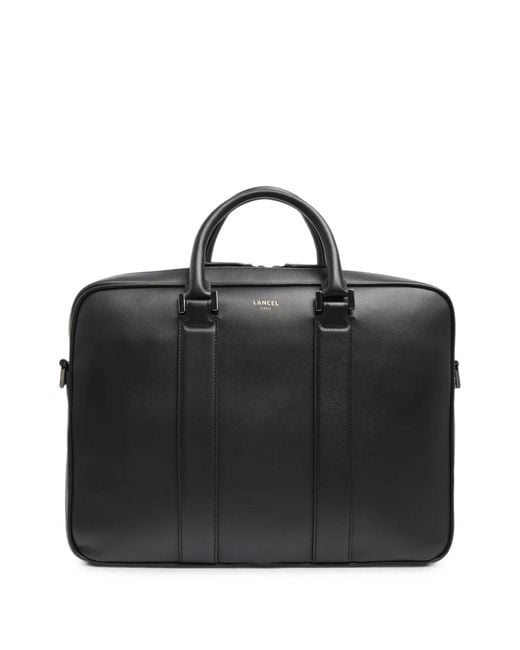 Lancel Black 15'6 Edgard Smooth-Leather Briefcase for men