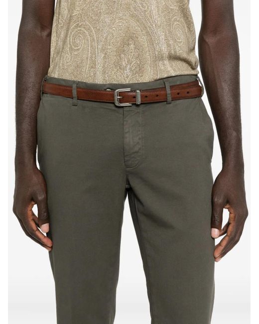 Mason's Gray Cuffed Straight-Leg Trousers for men