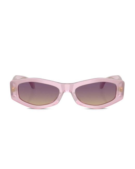 Versace Pink Sonnenbrille Mit Geometrischem Gestell