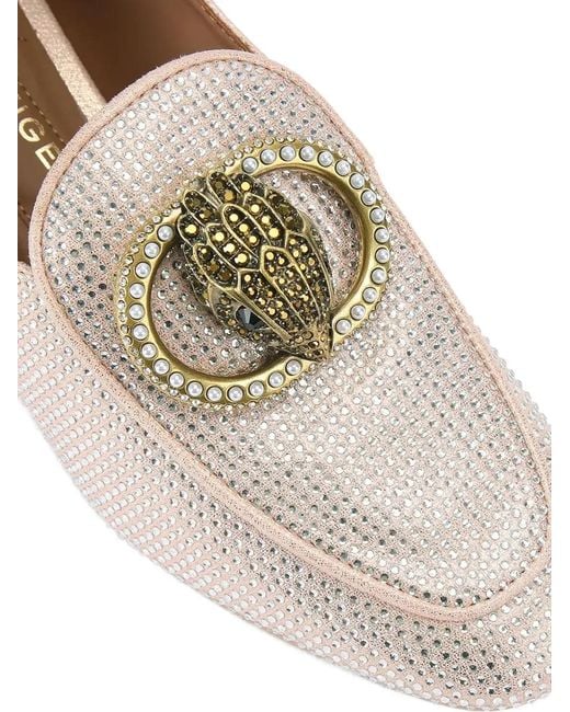 Kurt Geiger Natural Embellished Bead Detail Loafers