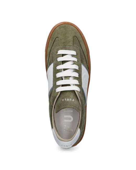 Furla Green Enjoy Suede Sneakers