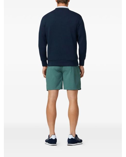Hackett Blue Logo-Print Crew-Neck Sweater for men