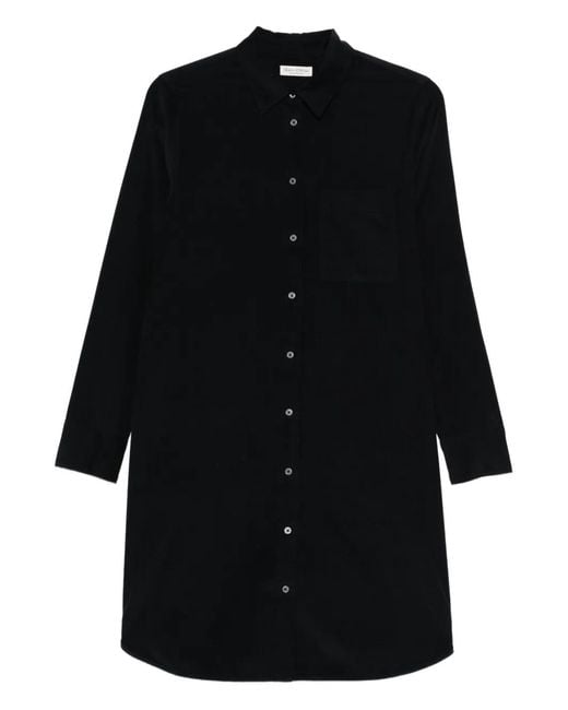 Marc O' Polo Black Robe Mi-Longue À Boutonnière