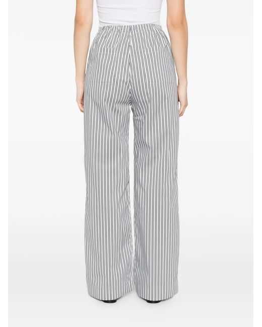 IRO Lia Gestreepte Broek in het Gray