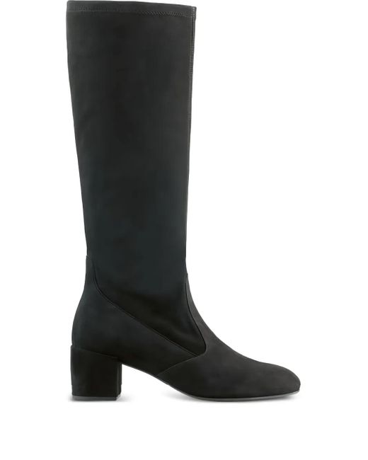 Högl Black 55Mm Jules Suede Knee-High Block-Heel Boots