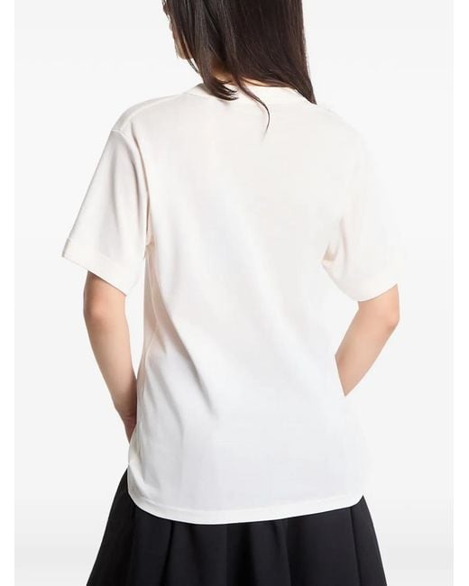 Y-3 White Logo-Print Short-Sleeve T-Shirt