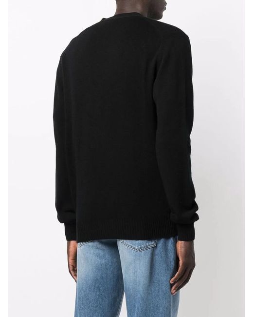 Barrie Black Buttoned-Up Cashmere Cardigan for men