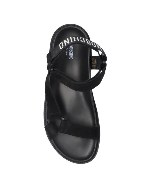 Moschino Black Strap Detail Sandals for men
