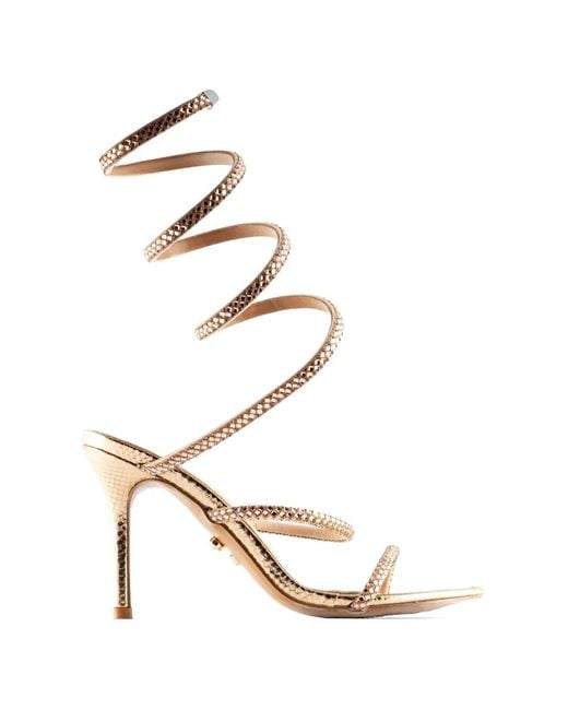 Twentyfourhaitch Metallic Zeja Sandals