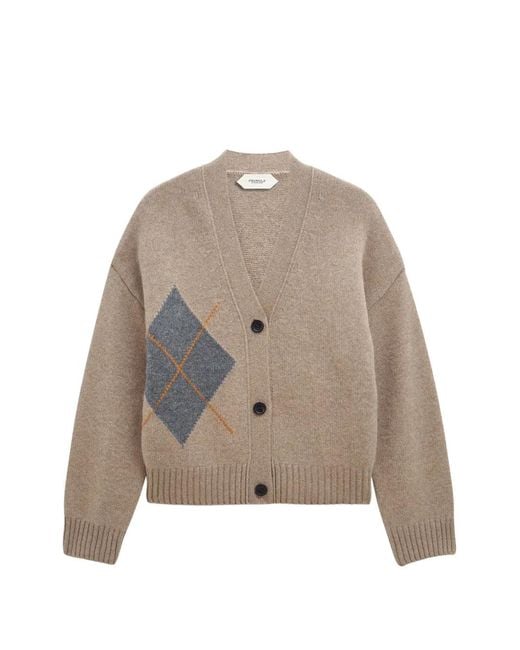 Pringle of Scotland Natural Argyle Cashmere Cardigan