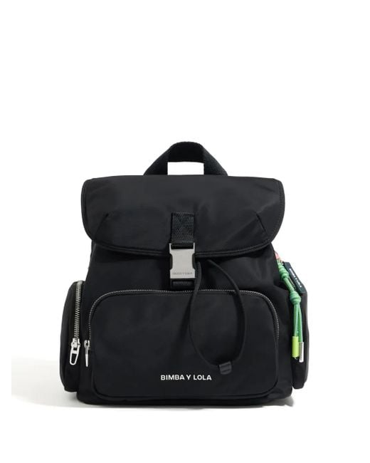 Bimba Y Lola Black Medium Multi-Pocket Backpack