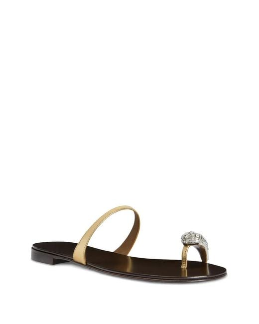 Giuseppe Zanotti White Icon Ring Sandals