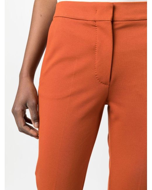 Max Mara Orange Slim-fit Cropped Trousers