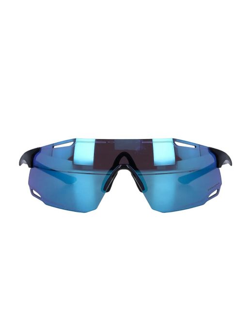 Oakley Blue Cyber Dyno Wraparound Sunglasses