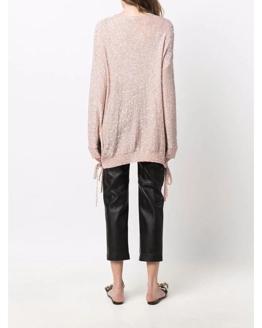 Stella McCartney Pink Stella Mc Cartney Sequinned Side-tie Jumper