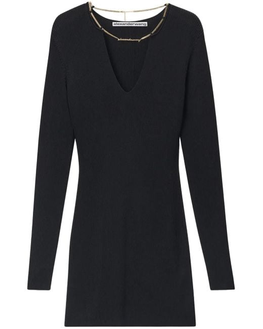 Alexander Wang Blue Logo Nameplate Dress