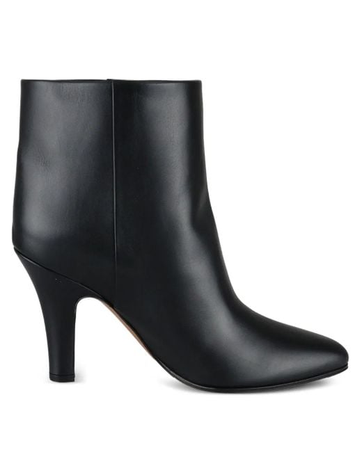 The Row Black 90Mm Prudens Leather Ankle Boots