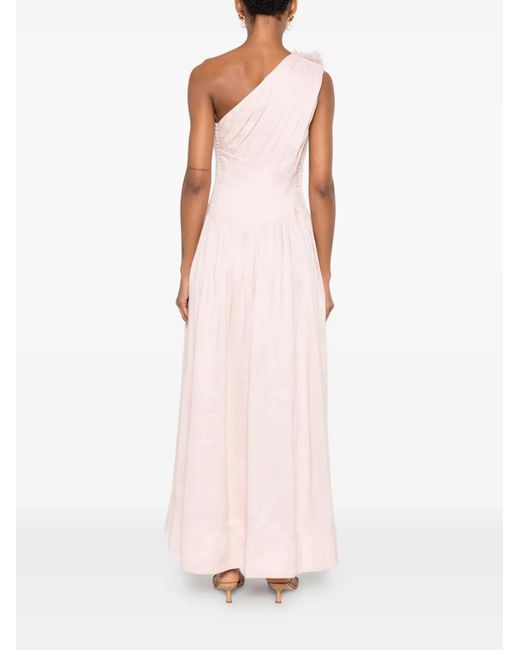 Aje. Pink Demi Floral-Embellished Dress