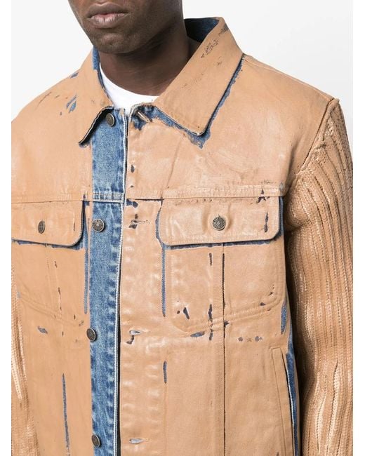 DIESEL Natural Panelled Denim Jacket for men