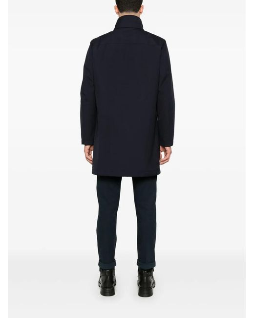 Fay Blue Gancini-Buckle Coat for men