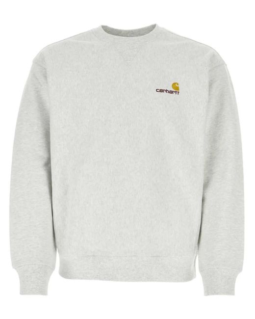 Carhartt White American Script T-Shirt mit Logo-Stickerei