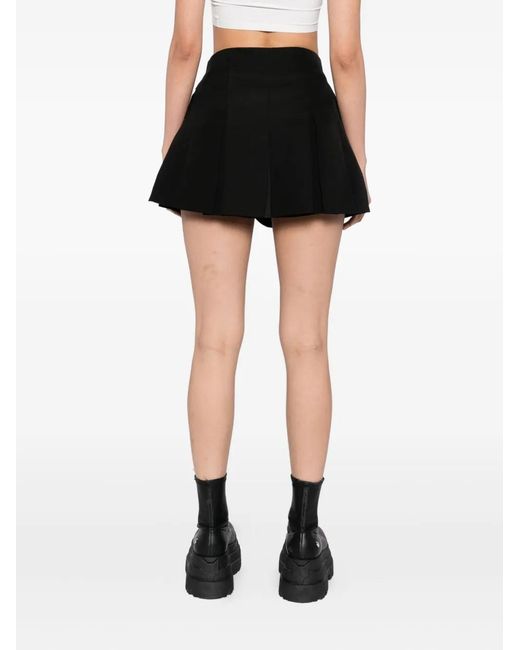 Sacai Black Pleated Shorts