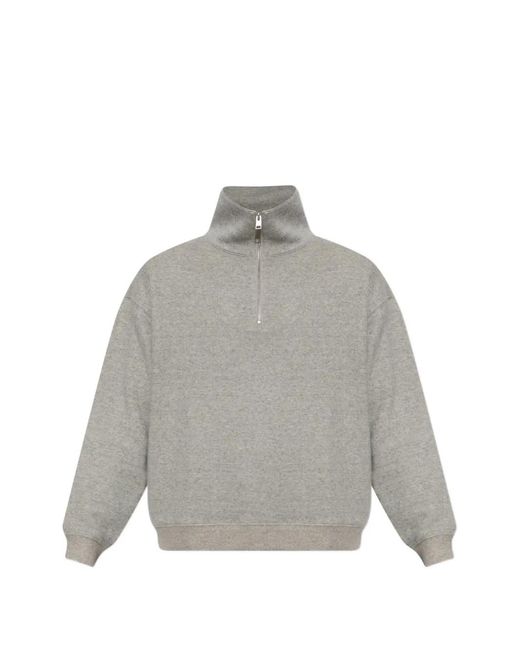 FRAME Gray Quarter-Zip Sweatshirt for men