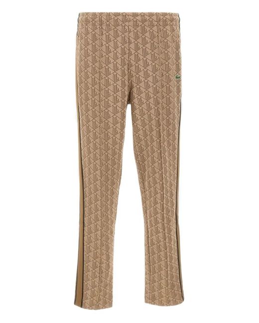 Pantaloni Con Monogramma di Lacoste in Natural da Uomo