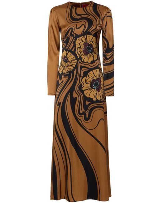LaDoubleJ Orange Robe Longue Clingy Swing